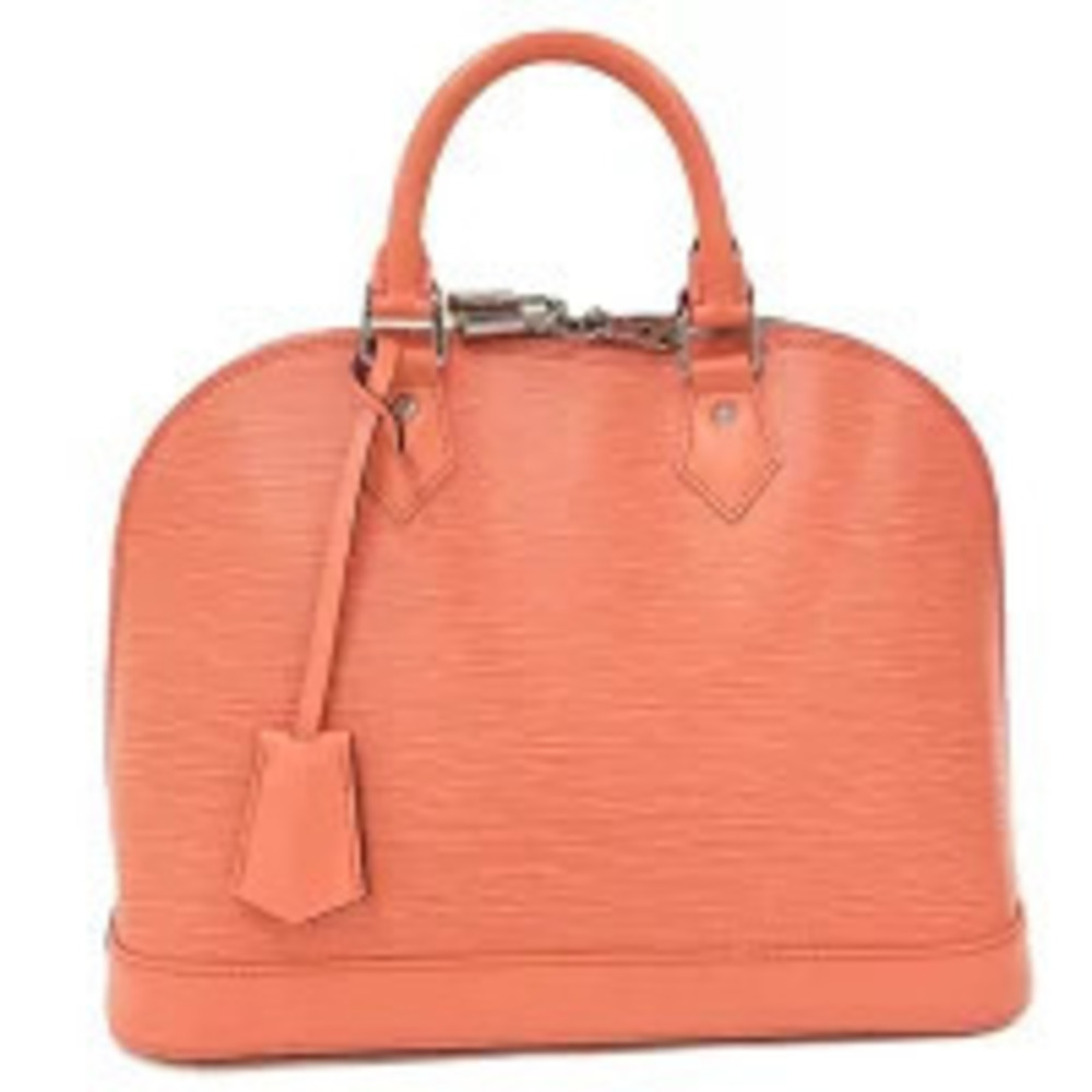 LOUIS VUITTON Alma Handbag Epi Leather Piment Orange